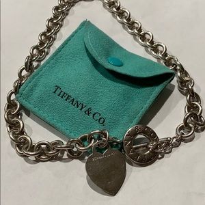AUTHENTIC TIFFANY & CO HEART TOGGLE NECKLACE